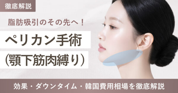 【脂肪吸引のその先へ✨️】ペリカン手術（顎下筋肉縛り）で横顔美人に！効果・ダウンタイム・韓国費用相場を徹底解説